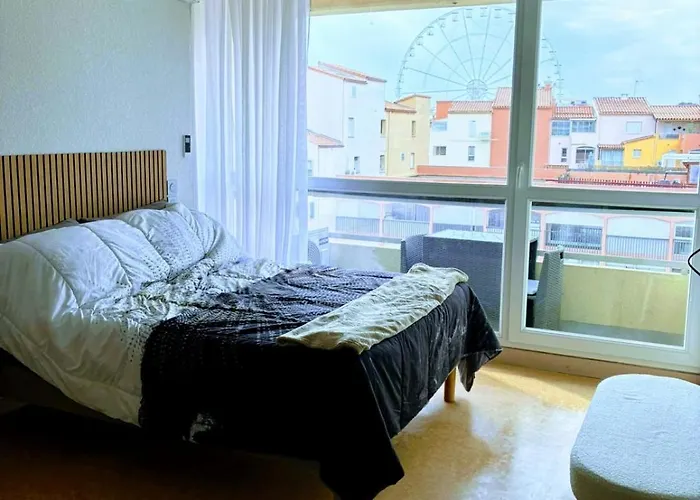 Apartment Cocon Vue Grande Roue, & Piscine, Parking & Clim Agde